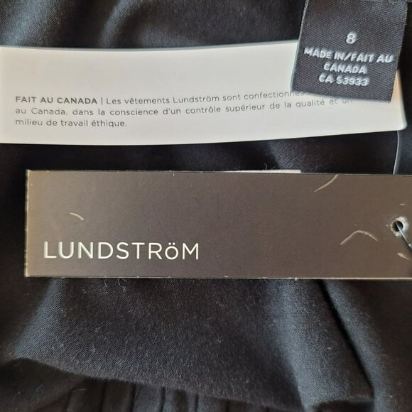 NWT Lundstrom Black Semi-Pleated Dress Womens 8 - Picture 9 of 11